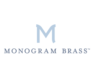 monogram brass